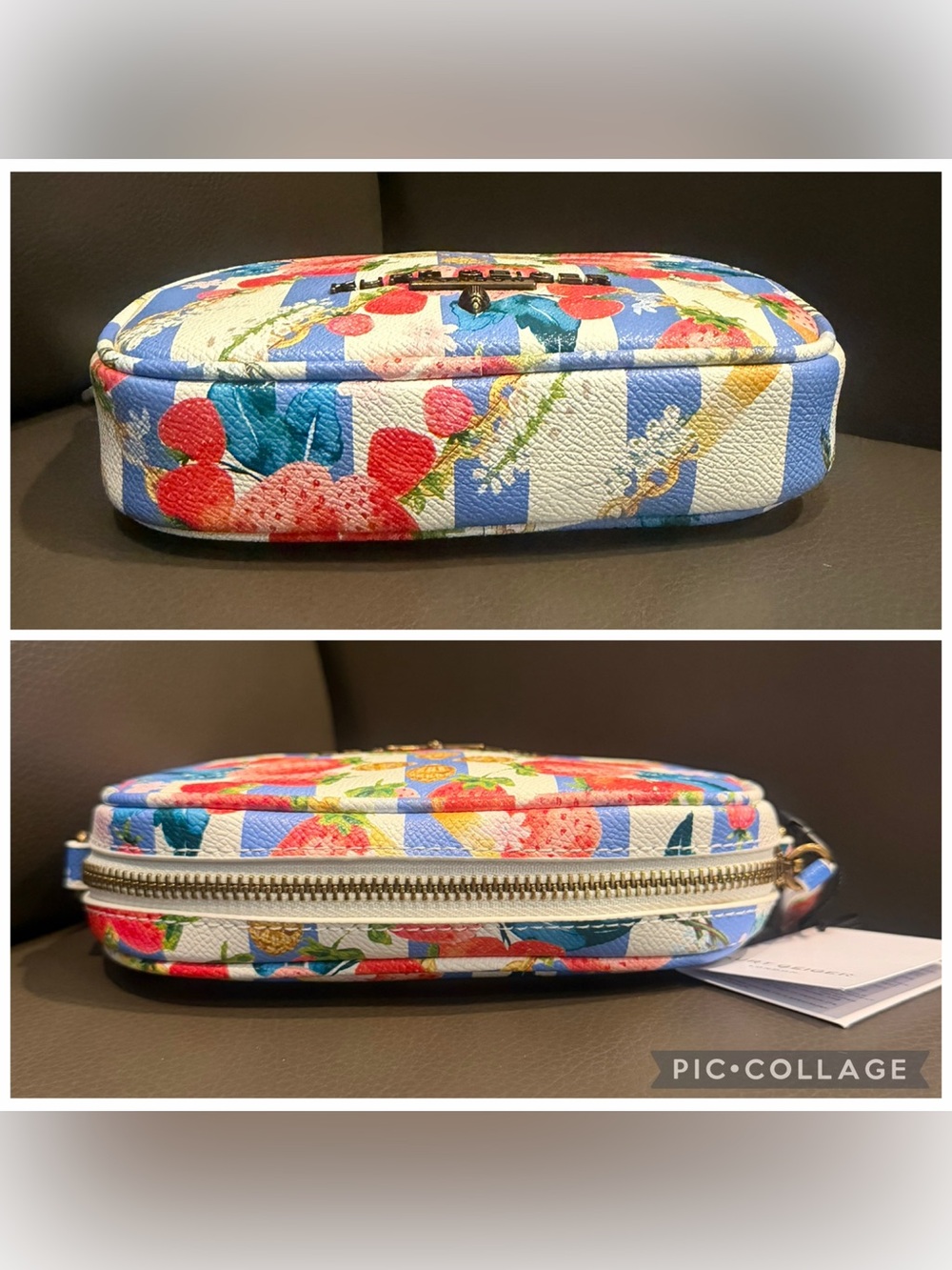Kurt Geiger s9 Small Greenwich Strawberry Print Camera Bag - Picture 5 of 5